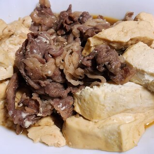 レンジで簡単！肉豆腐★材料2×基本調味料4